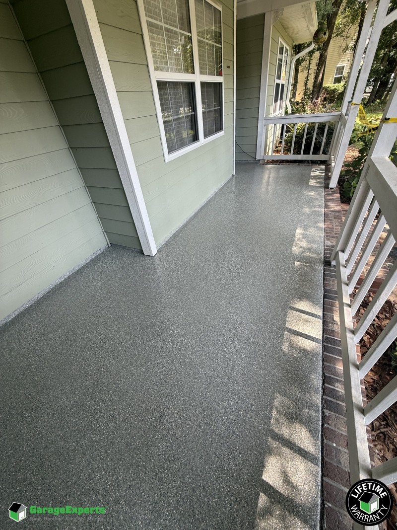 Residential Front Porch Epoxy Flooring in Stella, Nc