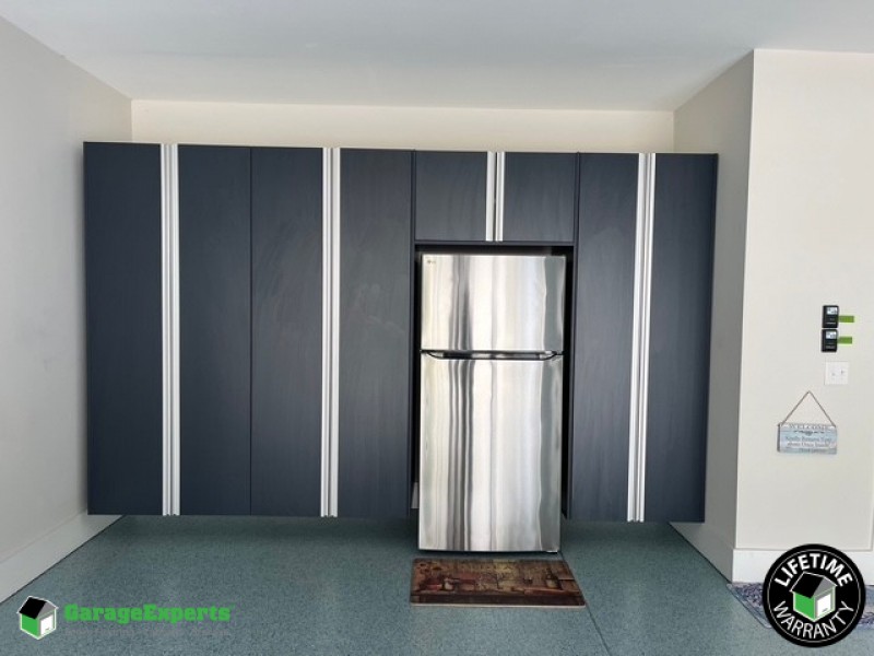Residential Garage Epoxy Flooring and Cabinet Storage Solution in Bluffton, Sc