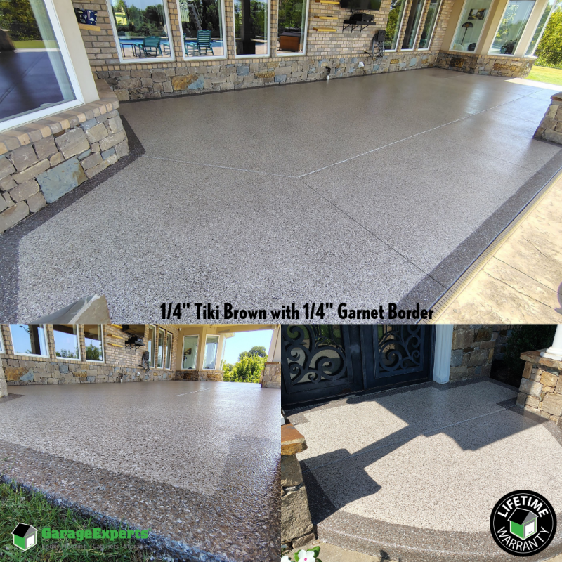 Residential Porch Patio Epoxy Flooring in Broken Arrow, Ok
