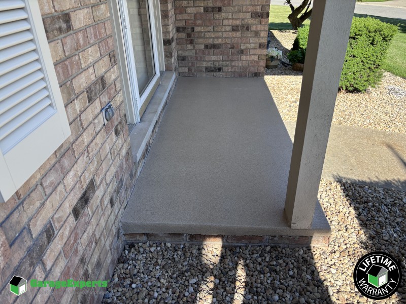 Residential Porch Epoxy Flooring in Valparaiso, In