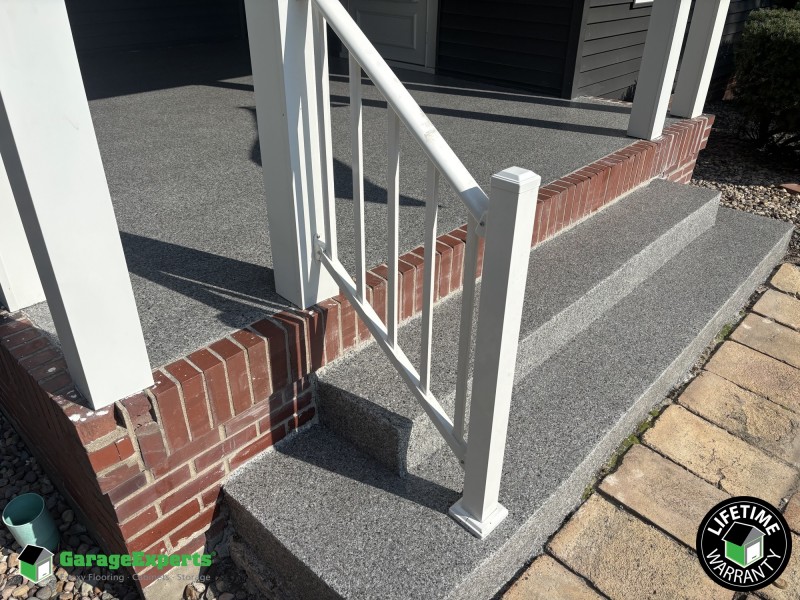 Residential Front Porch Epoxy Flooring in Pekin, Il