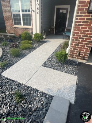 Residential Sidewalk And Front Porch Epoxy Flooring in Bolingbrook, Il