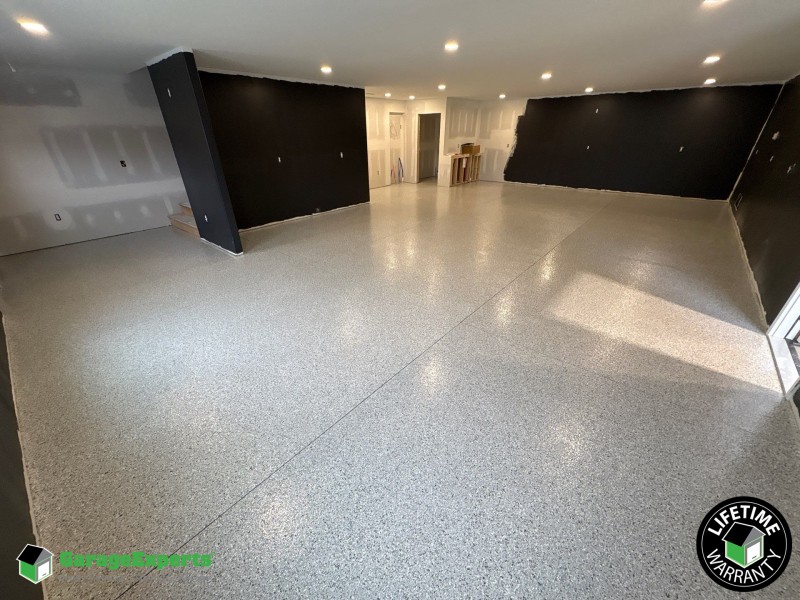 Residential Basement Epoxy Flooring in Haysville, Kansas