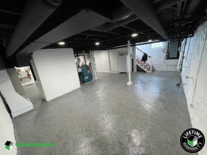 Residential Basement Epoxy Flooring in West Orange, New Jersey