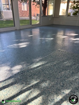 Residential Screened In Patio Epoxy Flooring in Loveland, Co