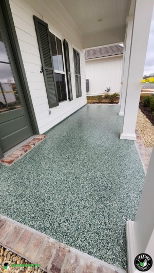 Residential Front Porch Epoxy Flooring in Baton Rouge, Louisiana
