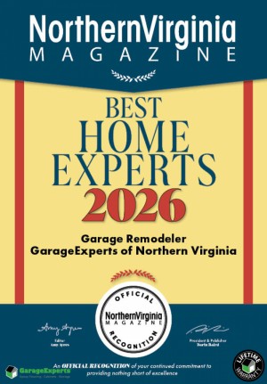 Residential Epoxy Flooring and Cabinet Storage Solution in Fairfax, Virginia