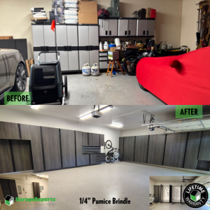 Residential Garage Epoxy Flooring and Cabinet Storage Solution in Tulsa, Ok