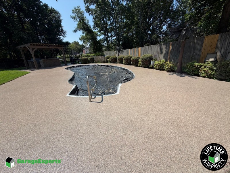 Residential Pool Epoxy Flooring in Harvest, Al