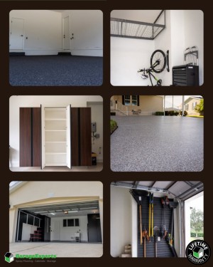 Residential Garage Epoxy Flooring and Cabinet Storage Solution in Lakeland, Fl