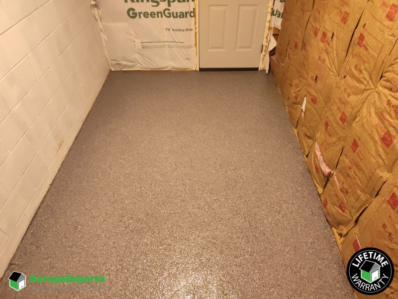 Residential Basement Epoxy Flooring in Williamsburg, Virginia