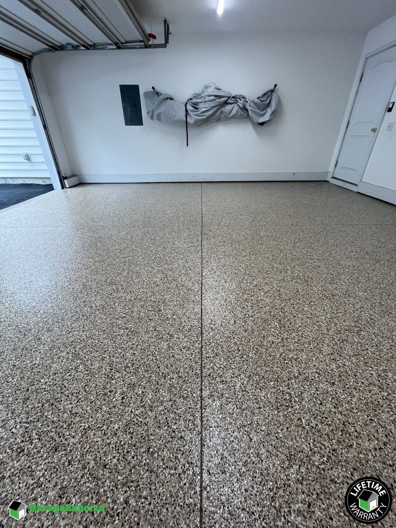 Residential Garage Epoxy Flooring in Yorktown, Virginia