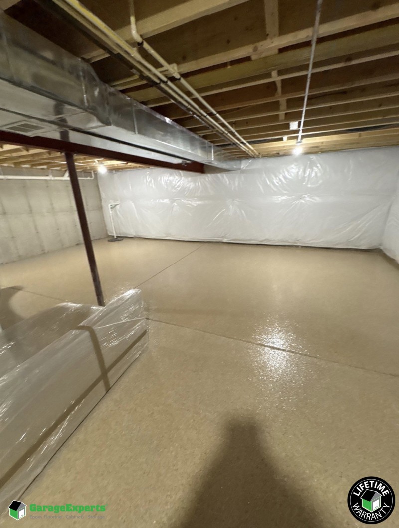 Residential Basement Epoxy Flooring in Elburn, Il