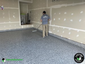 Residential Garage Epoxy Flooring in Barboursville, Virginia