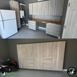 Residential Garage Epoxy Flooring and Cabinet Storage Solution in Versailles, Ky