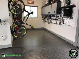 Residential Garage Epoxy Flooring and Cabinet Storage Solution in San Antonio, Texas