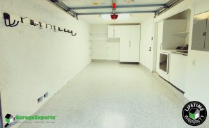 Residential Garage Epoxy Flooring and Cabinet Storage Solution in Davie, Fl