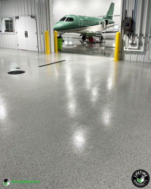 Residential Hangar Epoxy Flooring in Sugar Grove, Il