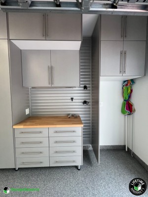 Residential Garage Epoxy Flooring and Cabinet Storage Solution in Fort Lauderdale, Fl