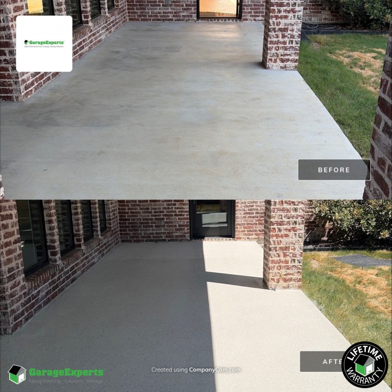 Residential Patio Epoxy Flooring in Aubrey, Tx