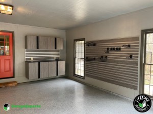 Residential Garage Epoxy Flooring and Cabinet Storage Solution in Jasper, Ga