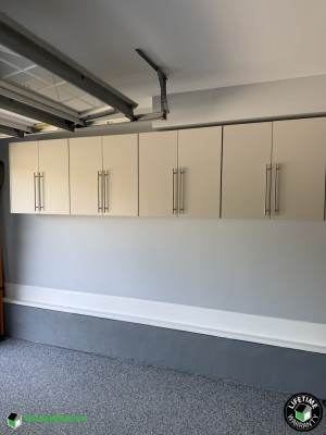 Residential Garage Epoxy Flooring and Cabinet Storage Solution in Wilmington, Nc