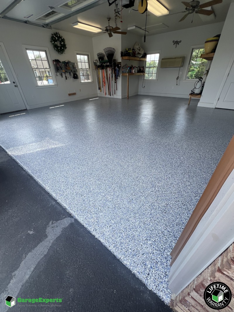 Residential Garage Epoxy Flooring in Stuarts Draft, Virginia