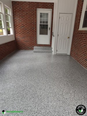 Residential Sunroom Epoxy Flooring in Spring Grove, Virginia