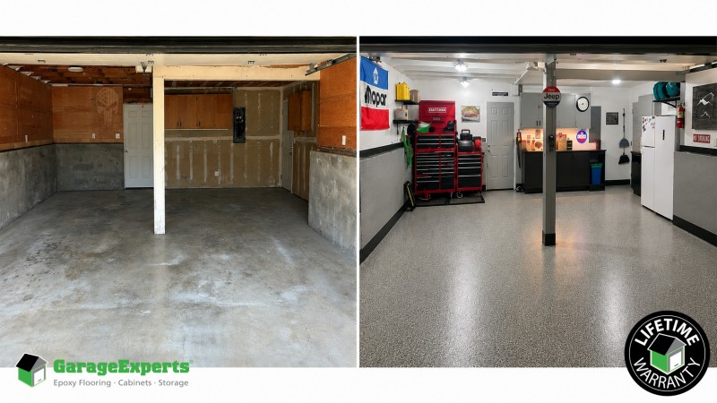 Residential Garage Epoxy Flooring in Troutdale, Oregon