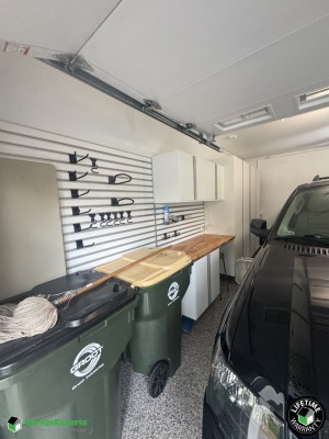Residential Garage Epoxy Flooring and Cabinet Storage Solution in Lake Holiday, Il
