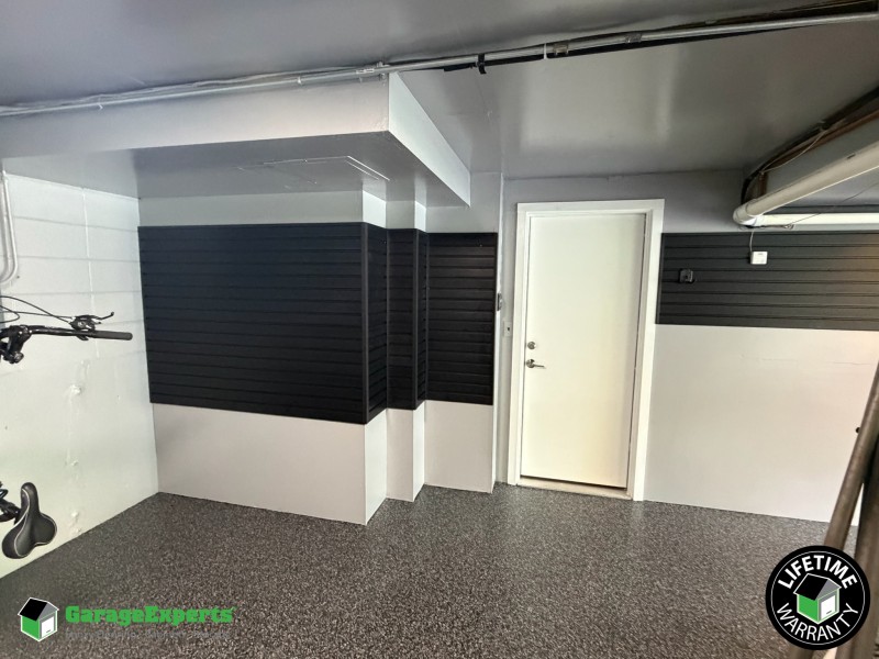 Residential Garage Epoxy Flooring and Cabinet Storage Solution in Naperville, Il