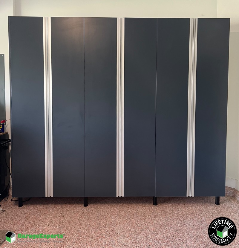 Residential Garage Epoxy Flooring and Cabinet Storage Solution in Boca Raton, Fl