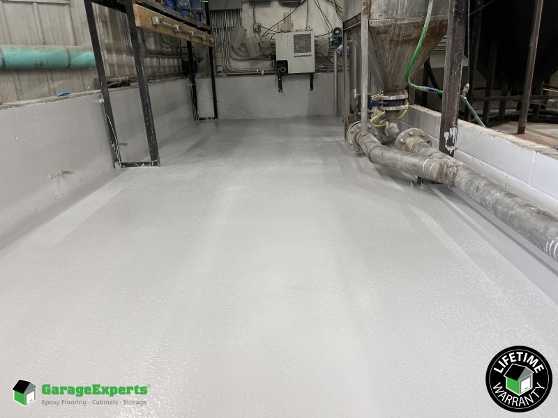 Commercial Chemical Mixing Station Epoxy Flooring in Brimfield, Il