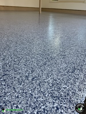 Residential 3 Car Garage Epoxy Flooring in Cambridge, In
