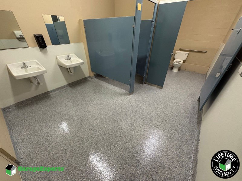 Residential School Bathroom Epoxy Flooring in Wichita, Ks