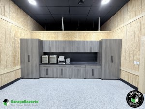 Residential Garage Epoxy Flooring and Cabinet Storage Solution in King George, Va