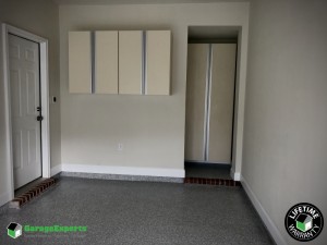 Residential Garage Epoxy Flooring and Cabinet Storage Solution in Madisonville, La