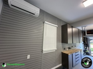 Residential Garage Epoxy Flooring and Cabinet Storage Solution in Raleigh, Nc