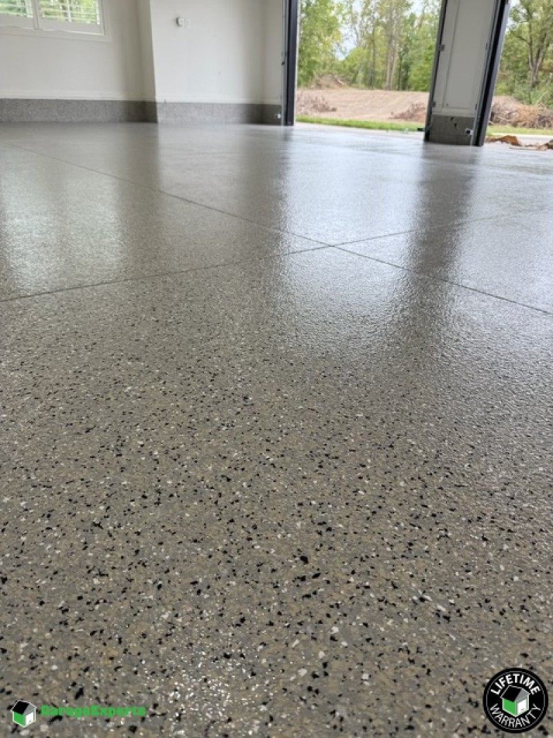 Residential 3 Car Garage In Victoria Woods Epoxy Flooring in Boonville, In
