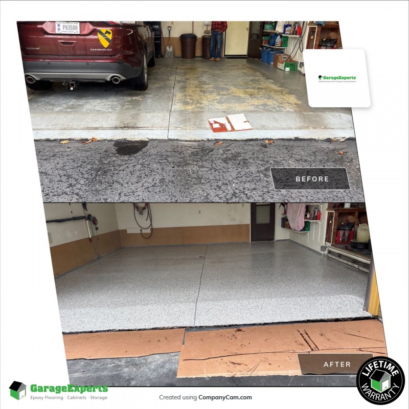 Residential Garage Epoxy Flooring in New Haven, In Image