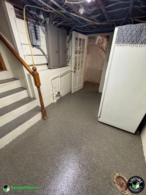Residential Basement Epoxy Flooring in Roanoke, Virginia