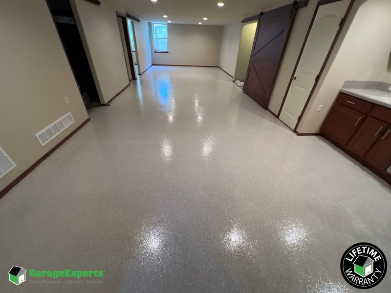 Residential Basement Epoxy Flooring in Derby, Ks