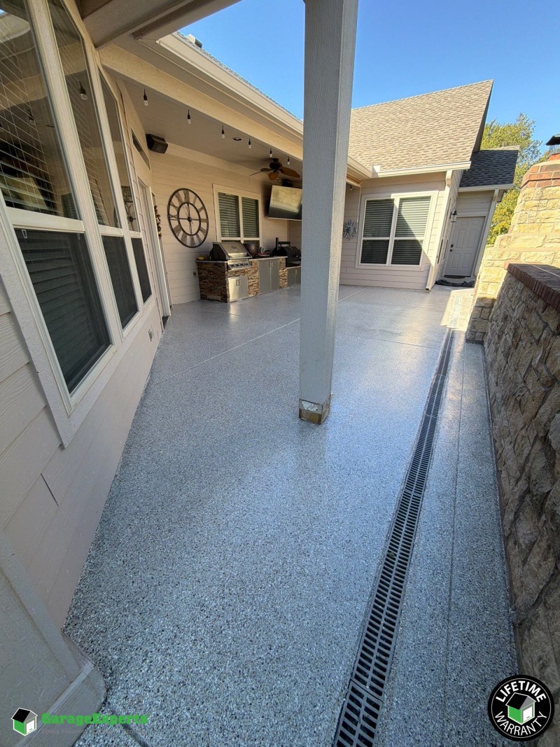 Residential Patio Epoxy Flooring in Maize, Ks