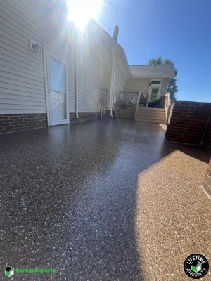 Residential Patio Epoxy Flooring in Windsor, Virginia