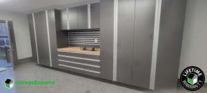 Residential Garage Epoxy Flooring and Cabinet Storage Solution in Chapel Hill, North Carolina