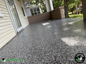 Residential Front Porch Epoxy Flooring in Pekin, Il