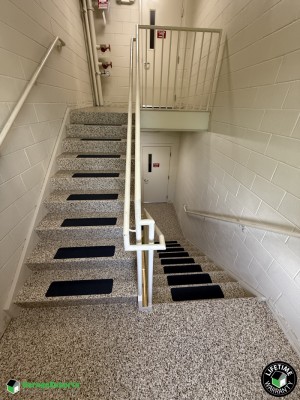 Residential Apartment Stairwell Epoxy Flooring in Williamsburg, Virginia