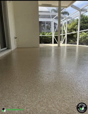 Residential Patio Polyaspartic And Epoxy Flooring in Palm Beach Gardens, Fl