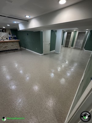 Residential Basement Epoxy Flooring in Paris, Ky