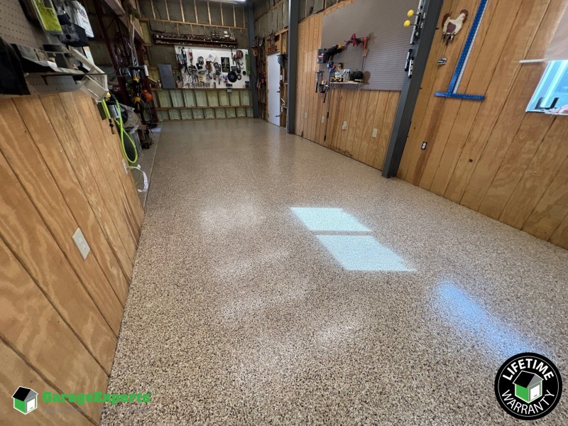 Residential Shop Epoxy Flooring in Augusta, Kansas Image